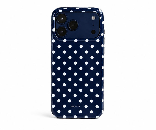 Navy Polka Dot