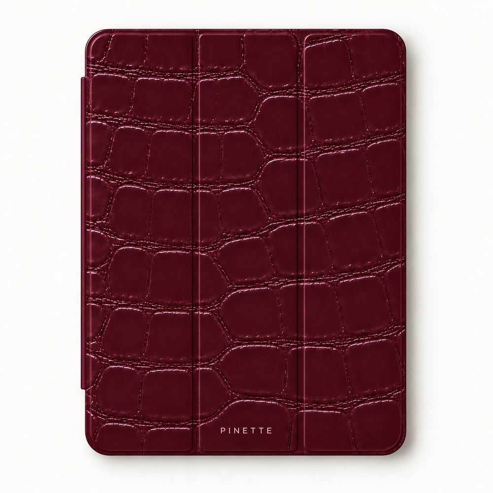 Burgundy Croc