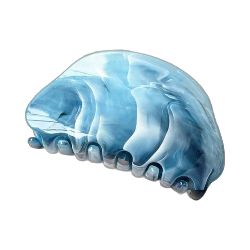 Marble Claw Clip in Blue