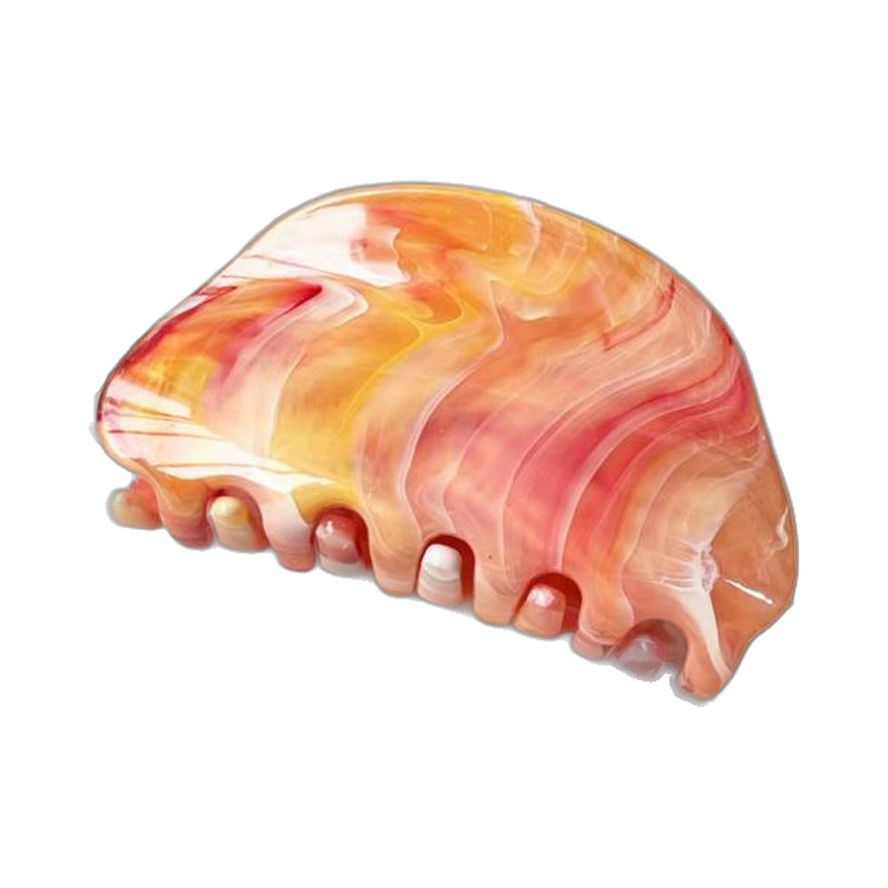 Marble Claw Clip in Orange
