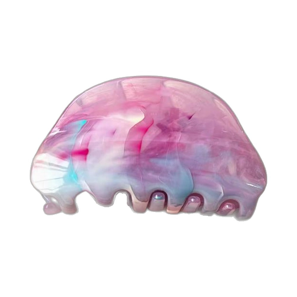 Marble Claw Clip in Purple