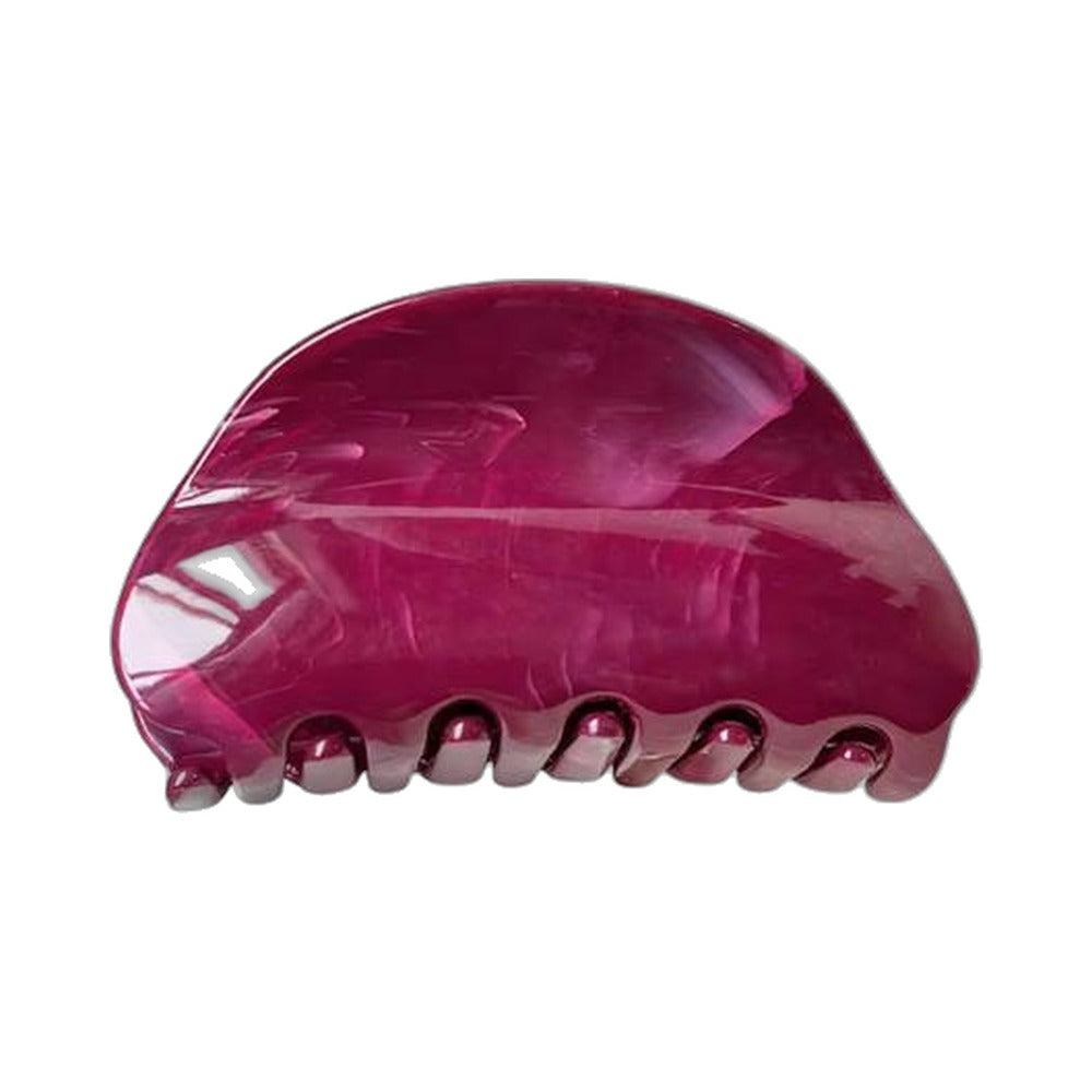 Marble Claw Clip in Burgundy